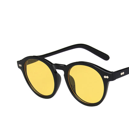 Round Full Thick Frame Sunglasses