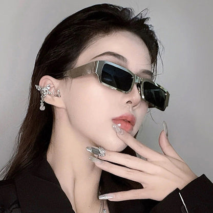 Metal Square Thick Full Frame Sunglasses