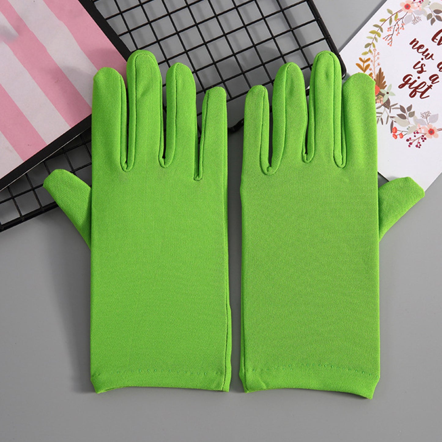 Milk Fiber Solid Color Wrist Gloves